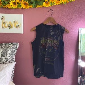 The Doors band tee tank top size xs bleached